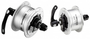 BUTUC CU DINAM SHIMANO DH-F703-S 6V/3W 28H OLD 74MM QR SHIMANO LOGO E2 TERMINAL ARGNTIU VRAC