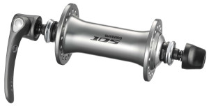 BUTUC FATA SHIMANO 105 HB-5700-S 36H AX 108MM (M10) OLD 100MM QR 133MM ARGINTIU ARGINTIU AMBALAT IND.