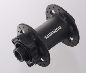 BUTUC FATA SHIMANO DEORE XT HB-M758 36H OLD 100MM PT. AX 15MM THRU (FARA AX) PT. ROTOR 6-SURUBURI NEGRU AMBALAT IND.