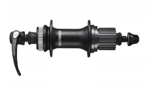 BUTUC SPATE SHIMANO FH-MT500-B 28H 12 VIT. OLD 141MM QR 176MM NEGRU PT. ROTOR CENTER LOCK FARA PIULITA DE STRANGERE FARA PROTECTIE PT. MONTURA DISCULUI NEGRU AMBALAT IND.