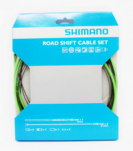 CABLU DE SCHIMBATOR SET SHIMANO ROAD PTFE CAMASA SP41 1700MM GREEN CABLU 1.2MM 2100MM SIL-TEC X 2 CAPAT EXTERIOR X 4 CAPAT EXTERIOR PLASTIC X 1 CAPAT EXTERIOR ALLOY X 1 CAPAT INTERIOR X 2 - Img 2