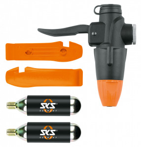Cap Pompa CO2 SKS pt Tubeless + 2x Cartuse CO2 16g + Leviere - Img 2