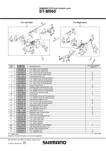 CAPAC MANETA SHIMANO ST-M960 DREAPTA & SURUBURI - Img 2