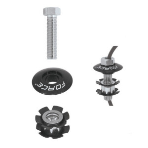 Capac si floare Force BMX cu gaura conducta 1.1/8 negre - Img 2