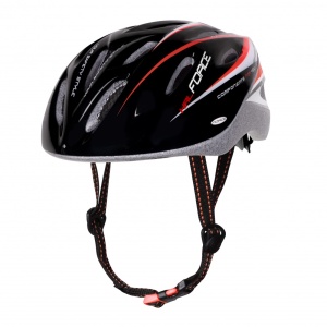 Casca Force Hal Black/Red/White S-M (54-58 cm)