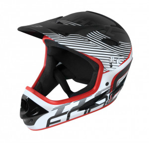 Casca Force Tiger Downhill Black/Red/White L-XL (59-61 cm) - Img 2