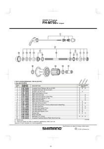 CASETA SHIMANO FH-M750-N INCL. GARNITURA DE PRAF DREAPTA