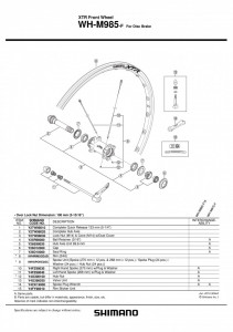 CON SHIMANO WH-M985F LOCK NUT M14 CON M14 CU GARNITURA PT. PRAF - Img 2
