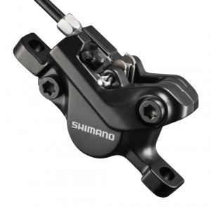 ETRIER FRANA PE DISC SHIMANO BR-M447L FATA SAU SPATE HIDRAULIC PT. POST MOUNT PLACUTE RESIN NEGRU AMBALAT IND.