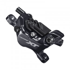 ETRIER FRANA PE DISC SHIMANO DEORE XT BR-M8120 HIDRAULIC FATA SAU SPATE FARA ADAPTOR PLACUTE RESIN N03A CU ARIPIOARE DE RACIRE AMBALAT IND.