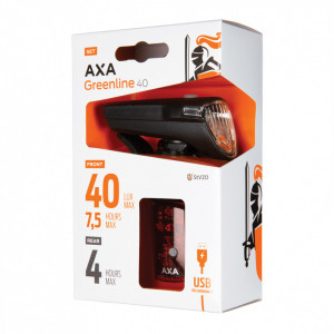 Far + stop AXA Greenline 40 Lux - 1 LED USB - Img 2