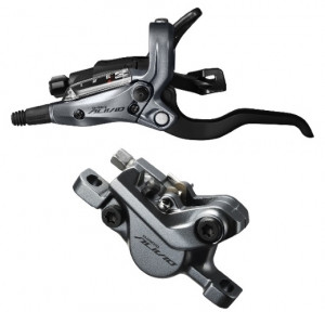 FRANA PE DISC SET ASAMBLAT SHIMANO ALIVIO MANETA ST-M4050(L) ETRIER BR-M4050(F) FARA ADAPTOR PLACUTE RESIN FURTUN SM-BH59 1000MM NEGRU CAMASA SP40 600MM ADD. OLIVA & INSERTIE CONECTARE AMBALAT IND.