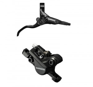 FRANA PE DISC SET ASAMBLAT SHIMANO BL-M396L(R) BR-M395L(R) INCL. ADAPTOR PT. STANDARD (RING) PLACUTE RESIN FURTUN 1600MM SM-BH59 NEGRU NEGRU VRAC