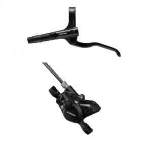 FRANA PE DISC SET ASAMBLAT SHIMANO BL-MT200(L) BR-MT200(R) FARA ADAPTOR PLACUTE RESIN FURTUN SM-BH59-SS 1700MM NEGRU INCL. OLIVA & INSERTIE CONECTARE NEGRU AMBALAT IND.