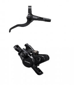 FRANA PE DISC SET ASAMBLAT SHIMANO BL-MT401(R) BR-MT400(R) FARA ADAPTOR PLACUTE RESIN FARA ARIPIOARE DE RACIRE FURTUN SM-BH59-SS 1700MM NEGRU INCL. OLIVA & INSERTIE CONECTARE NEGRU AMBALAT IND.