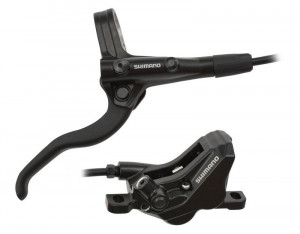 FRANA PE DISC SET ASAMBLAT SHIMANO BL-MT401(R) BR-MT420(R) FARA ADAPTOR PLACUTE RESIN FARA ARIPIOARE DE RACIRE FURTUN SM-BH90-SS 1700MM NEGRU INCL. OLIVA & INSERTIE CONECTARE NEGRU AMBALAT IND.