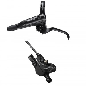 FRANA PE DISC SET ASAMBLAT SHIMANO BL-MT501(L) BR-MT500(F) FARA ADAPTOR PLACUTE RESIN (FARA ARIPIOARE) INCL. OLIVA SI INSERTIE CONECTARE FURTUN SM-BH59-SS 1000MM NEGRU AMBALAT IND.