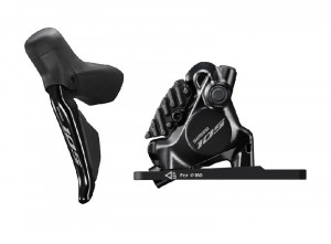 FRANA PE DISC SET ASAMBLAT SHIMANO J-KIT 105 ST-R7170(L) BR-R8170(F) HIDRAULICA PT. ROTOR 160MM PLACUTE RESIN (CU ARIPIOARE DE RACIRE) FURTUN SM-BH90 1000MM NEGRU AMBALAT IND.
