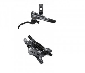 FRANA PE DISC SET ASAMBLAT SHIMANO XTR BL-M9120(R) BR-M9120(R) FARA ADAPTOR PLACUTE RESIN CU ARIPIOARE DE RACIRE FURTUN SM-BH90-SBM 1700MM NEGRU INCL. OLIVA SI INSERTIE CONECTARE AMBALAT IND.