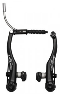 FRANA V-BRAKE SHIMANO DEORE LX BR-T610 SPATE X-TYPE (THIN SPACER OUTSIDE) SABOTI S70C SURUBURI 16.0MM GHIDAJ 90D NEGRU AMBALAT IND.