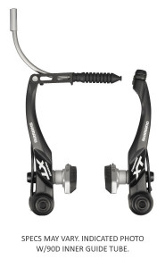 FRANA V-BRAKE SHIMANO DEORE XT BR-T780-L FATA X-TYPE (SAIBA SUBTIRE IN EXTERIOR) SABOTI M70CT4 SURUBURI 16.0MM TUBE 90D NEGRU AMBALAT IND.