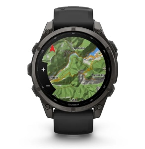 Garmin Fenix 9 - 47mm Titan DLC Carbon grey cu curea neagra din silicon - Img 5