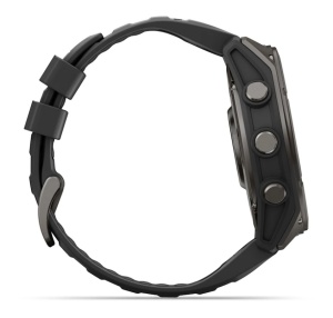 Garmin Fenix 9 - 51mm Titan DLC Carbon grey cu curea neagra din silicon - Img 5