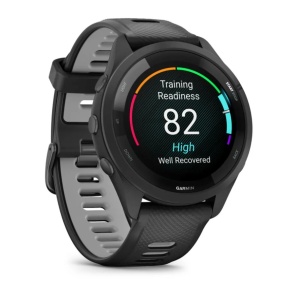Garmin Forerunner 265 Ramă şi carcasă neagră cu curea din silicon neagră/gri pudră - Img 3