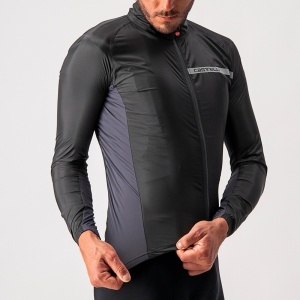 Jacheta de vant Castelli Squadra Stretch, Negru/Antracit, S - Img 3
