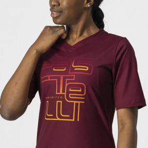 Jersey Castelli Trail Tech W, de dama, Visiniu, S - Img 2