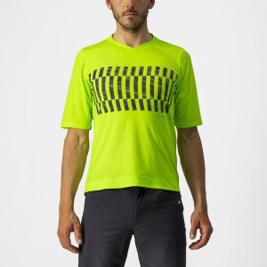 Jersey cu maneca scurta Castelli Trail Tech Tee, Galben Fluo/Negru, L - Img 6