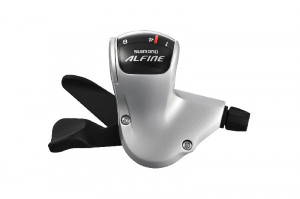 MANETA DE SCHIMBATOR SHIMANO ALFINE SL-S503 8 VIT. CABLU SP41 2100MM NEGRU PT. CJ-8S40 (PT. SCANDINAVIAN) ARGINTIU AMBALAT IND.