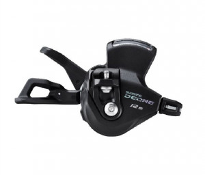 MANETA DE SCHIMBATOR SHIMANO DEORE SL-M6100-IR DREAPTA 12 VIT. PRINDERE DIRECTA PE MANETA DE FRANA I-SPEC EV CABLU 2050MM CAMASA SP41 ETANSA NEAGRA 6MM CAPAT ETANS X 3 NOSE CAP X 1 CU OGD AMBALAT IND.