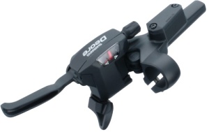 MANETA SCHIMBATOR/FRANA SHIMANO DEORE ST-M535-L STANGA 3 VIT. HIDRAULICA CABLU DE SCHIMBATOR 1800MM 2 DEGETE OGD NEGRU VRAC