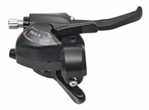 MANETA SCHIMBATOR/FRANA SHIMANO ST-EF41-6R DREAPTA 6 VIT. CABLU DE SCHIMBATOR 2050MM 2 DEGETE PT. V-BRAKE NEGRU AMBALAT IND.