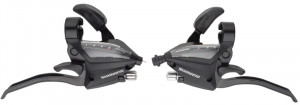 MANETA SCHIMBATOR/FRANA SHIMANO ST-EF500-4A 3X7 VIT. 4 DEGETE PT. V-BRAKE CAMASI SCHIMBATOR/FRANA LUNGIME STANDARD (NEGRU) NEGRU AMBALAT IND.