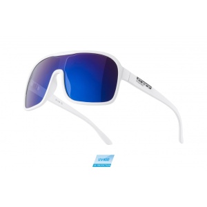 Ochelari Force Mondo, lentila albastra, alb mat