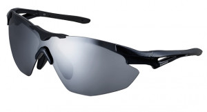 OCHELARI SHIMANO S40R METALLIC BLACK LENTILE SMOKE SILVER MIRROR/CLEAR (17)