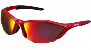 OCHELARI SHIMANO S61R-PL GLOSS RED/BLACK LENTILE POLARIZED GREY RED REVO LENTILE ADD. HYDROPHOBIC YELLOW (16)