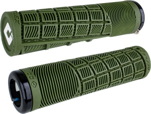 ODI Grips Reflex XL v2.1 Lock-On army green w/ black clamps 135mm