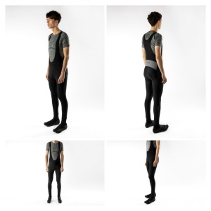 Pantaloni cu bretele si bazon Force Bright negri M - Img 4