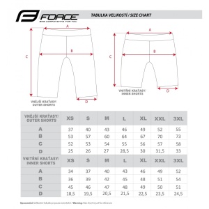 Pantaloni Force Blade MTB cu sub-pantaloni cu bazon Negru/Fluo XXL - Img 10