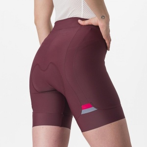 Pantaloni scurti Castelli Prima, de dama, Visiniu/Rosu, L - Img 4