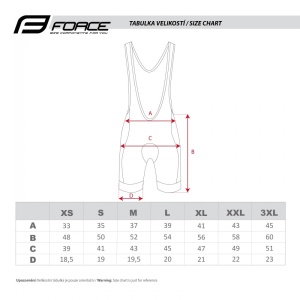 Pantaloni scurti cu bazon si bretele Force B51 negru/fluo XXXL - Img 8