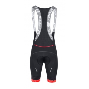 Pantaloni scurti cu bazon si bretele Force F FAME Negru/Rosu M - Img 3