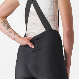 Pantaloni scurti cu bretele Castelli Espresso W DT, de dama, Negru, M - Img 4