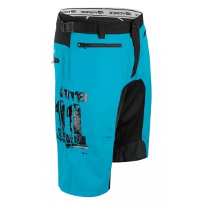 Pantaloni scurti Force MTB-11, bazon detasabil, Albastru/Negru, S - Img 7