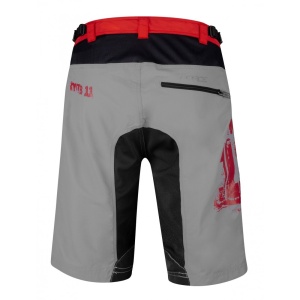 Pantaloni scurti Force MTB-11 bazon detasabil Gri/Rosu/Negru S - Img 6