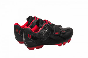 Pantofi ciclism FLR F-65 III Elite Mtb - Negru/Rosu 44 - Img 2