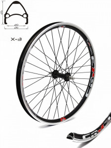 Roata spate CROSSER X2 36H 28'' Filet, QR - Frana V-brake cu butuc JoyTech - capsata - Img 2